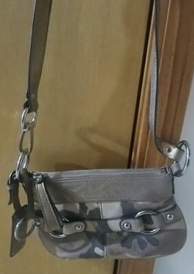 B Makowsky Camouflage Leather Shoulder Crossbody Purse - Image 1 of 4