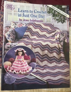 Learn to Crochet in Just One Day Jean Leinhauser 1993 Paperback Booklet - Imagen 1 de 7