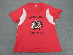 Redskins Shirt Womens Large Red Jersey Social Circle Softball Tee Adult L - Picture 1 of 14