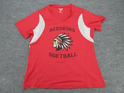 Camisa Redskins Mujer Grande Roja Jersey Círculo Social Softbol Camiseta Adulto L Foto 1 de 4