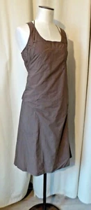IKKS Robe été bretelles tablier  100% coton kaki  t 40 - Picture 1 of 11