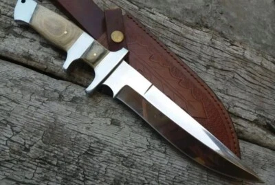 Custom Handmade D2 Steel High polish double Clip Hunting knife Christmas Gift - Image 1 of 3