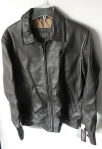 NEW! Collezione SA Multi Media Leather Jacket Dark Brown, Men's Large FREE SHIP - Picture 1 of 9