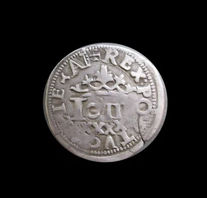 PORTUGAL REAL PORTUGUÊS JOÃO III 1521 - 1557 SILVER GOMES 69.08 #3629# - Picture 1 of 2