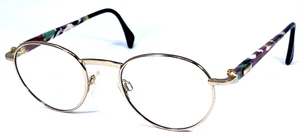SILHOUETTE M7169/33 V6059 NOS Austria Gold/Multicolor Eyeglasses Frame 48-21-140 - Picture 1 of 11