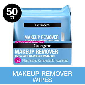 Neutrogena Makeup Remover Wipes and Face Cleansing Towelettes,25 Count, (2 Pack)