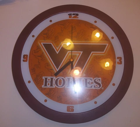 Virginia Tech Hokies Suntime Wall Clock VT NCAA Cover