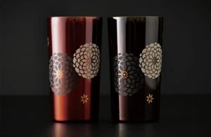 Japan Stainless Steel Tumbler 15 oz Traditional Flower From japan - Picture 1 of 9