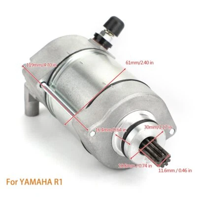 Motor De Arranque Para Yamaha YZF-R1 R1 Motor A partir 2004 2005 2006 2007 2008 Foto 1 de 4
