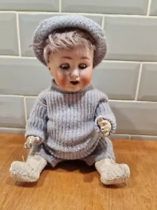 Schutzmeister & Quendt 1920 German Glass Eyes Crying Voice Box Bisque 201 Doll - Picture 1 of 23