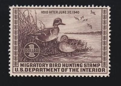 US RW6 $1 Duck Hunting Mint VF-XF OG NH SCV $225 (12) - Image 1 of 2