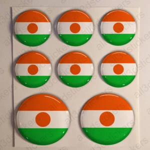 Niger Air Force Stickers Roundel Cockade 3D Adhesive Flag Resin Domed - Picture 1 of 1
