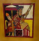 BEAUTIFUL ETHIOPIAN FOLK ART OIL PAINTING DEPICTING KING SOLOMON