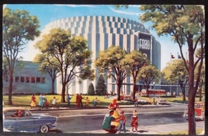 Postcard Dearborn Michigan Ford Rotunda Motor Automobiles ca 1950s - Picture 1 of 2