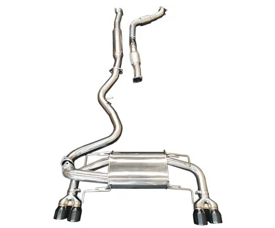 EXHAUST FOR SUBARU HATCH WRX MY11-14 & STI MY08-14 BLACK CHROME TIPS - image 1 of 4