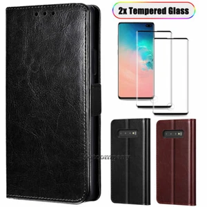 For Samsung Galaxy S10/S20 Plus/S10e Leather Flip Wallet Case Stand Pouch Cover - Picture 1 of 32