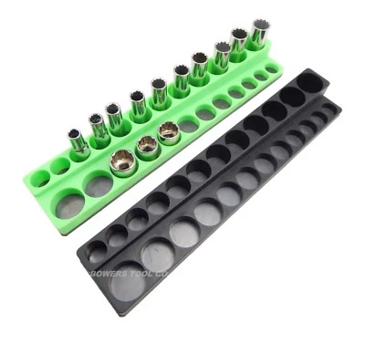 Mechanics Time Saver 3/8 SAE & Metric Magnetic Socket Holder Set Deep & Shallow  - Image 1 of 4