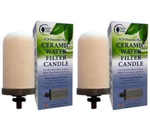 2x Southern Cross Pottery SCP Fluoride Plus Gravity Ceramic Water Filter Candle - Picture 1 of 2