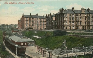 THE RAILWAY STATION, MOUNT FLORIDA, GLASGOW - Lanarkshire Postcard - Picture 1 of 2
