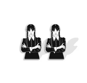 BRAND NEW TINY RESIN POST EARRINGS SCHOOL GIRL CHARACTER #6257 - Picture 1 of 1