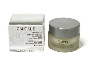 CREMA DE NOCHE GLICÓLICA ILUMINADORA CAUDALIE Vinoperfect .5 OZ tamaño de viaje NUEVA CON CAJA - Imagen 1 de 3