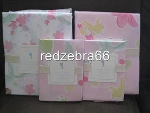 Pottery Barn Kids Mermaid Full Duvet 2 Shams Sheet Set 7-pc PINK - Picture 1 of 1