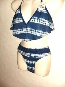 "CLOSEOUT" 2 Piece Swimsuit Ladies "MEDIUM" Premium BLUE 2 Piece Swimsuit - Picture 1 of 2