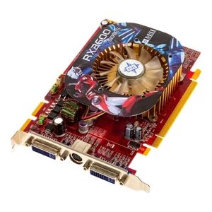 Graphics Card MSI ATI RADEON HD 2600 XT 256MB RX2600XT-T2D256E/D3 PCIe X16 - Picture 1 of 3