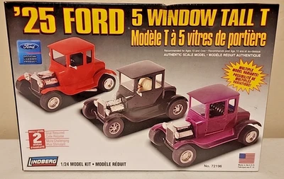 Lindberg  '25 Ford 5 Window Tall T Kit # 72196 Sealed 1:24 Minor Dented Box - Image 1 of 4