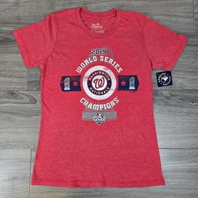 Washington Nationals T Shirt Medium M Majestic Threads MLB 2019 World Series - Image 1 of 4