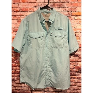 Camisa de pesca para hombre The American Outdoorsman con tecnología de enfriamiento azul agua grande - Imagen 1 de 5