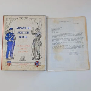 SIGNED1963 Missouri Sketch Book Signed By Clifton Edom W/ Letters To Editor Vtg - Picture 1 of 12