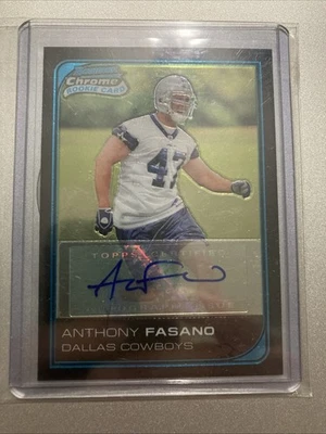 Bowman Chrome 2006 - Anthony Fasano #238 - Autógrafo de novato - Dallas Cowboys Foto 1 de 4