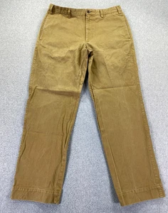 ORVIS Ultimate Khaki Chino Pants Mens 36x34 Brown Straight 100% Cotton Twill - Picture 1 of 10