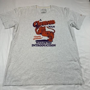 Clemson Tigers T-Shirt Mens XXL Homefield Retro Vintage Gentleman Clemson Man - Picture 1 of 12