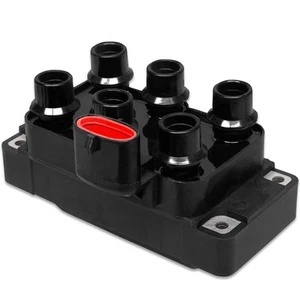 5528 Street Fire Ignition Coil Pack, 1994-2000 Ford 6-Tower DIS Style, Black, - Picture 1 of 1