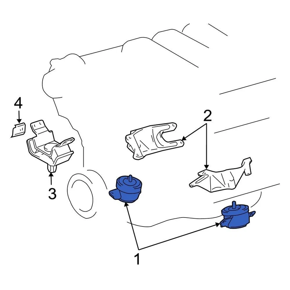 For Toyota 4Runner 2003-2009 Toyota 1236150190 Front Engine Mount Foto 1 de 1