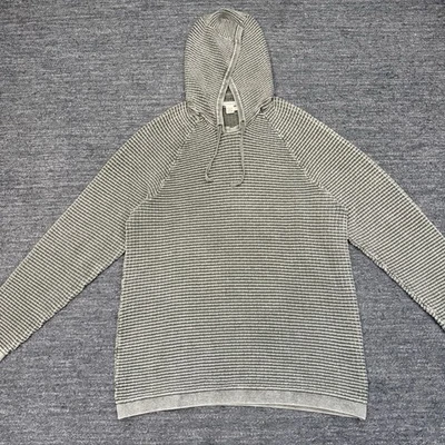 Carbon 2 钴针织连帽衫男式 XL 绿色哈德逊纹理毛衣嬉皮户外 — 第 1/4 张图片