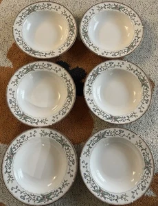 Set Of Six Farberware Fine China Wellesley 9” #486 Soup Bowls - Picture 1 of 10
