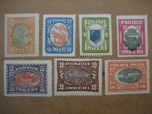 1919-20 North Ingermland- Russian Occupation Set of 7 MNH Fine Stamps. - Picture 1 of 4