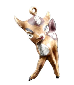 Walt Disney's Bambi Pvc Rubber Mini Figure 1960s Argentina Handpainted Vtg Toy - Picture 1 of 5