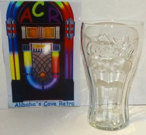Vintage Clear Raised Letters Coca Cola Coke Soda Glass Tumbler Glassware Cup - Picture 1 of 5