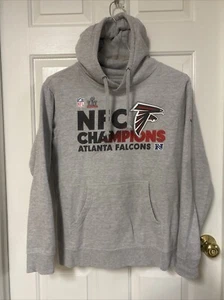 Atlanta Falcons Fanatics NFL Hoodie Sweatshirt Mens M NFC Champs 2017 Super Bowl - Picture 1 of 10