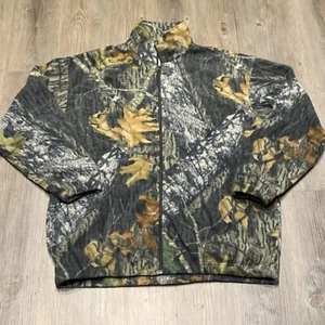 Maglione uomo Mossy Oak Field Staff grande mimetico caccia full zip poliestere pile - Foto 1 di 9