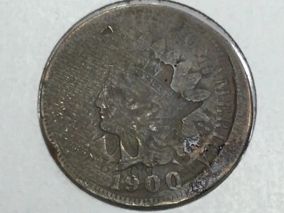 Centavo indio error brockage 1900 Foto 1 de 2