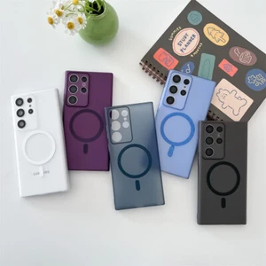 Magsafe Magnetic Slim Hard Phone Case For Samsung Galaxy S25 S24 S23 S22 S21 S20 - Picture 1 of 10