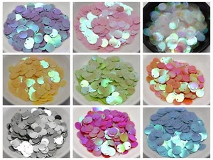 2000 Pcs Flat Round loose sequins Paillettes Top Hole 10mm Edge Hole sewing Wed - Picture 1 of 19