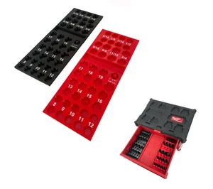 Milwaukee Packout Cassetta degli attrezzi 3 cassetti compatibile 3/8" inserto vassoio presa a percussione - Foto 1 di 8
