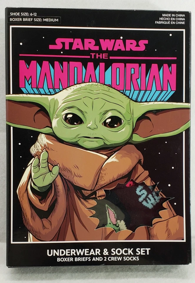 星球大战儿童拳击手内裤男式 M 码(31-34)和 2 双船员袜子礼品套装 — 第 1/4 张图片