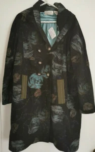 New!  6 Lars Byron Beauty Mark Long Oversized Blue Rose Jacket Coat - Picture 1 of 7